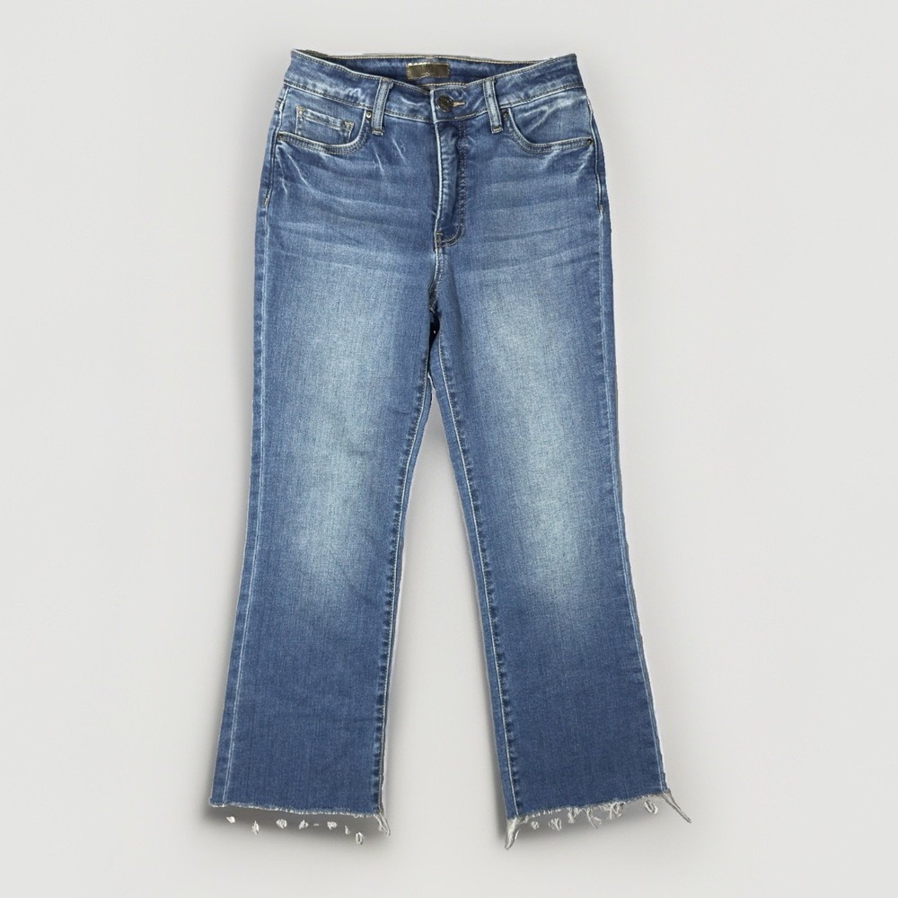 KUT From The Kloth Kelsey Fab Ab Ankle Flare Jeans High Rise Women's 2